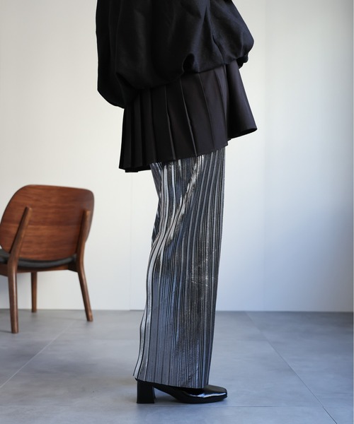 「ap retro」 イージーパンツ FREE シルバー レディース_画像8