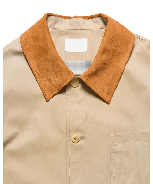 SOPHNET.(ソフネット) カバーオール LEATHER COLLAR COVERALL メンズ SOPHNET.(ソフネット) カバーオール LEATHER COLLAR COVERALL メンズ