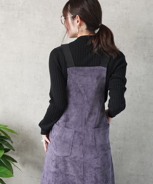 OshKosh オシュコシュ　花柄サロペット 紫　パープル　コーデュロイ Emma（エマ） サロペット オーバーオール コーデュロイジャンパー