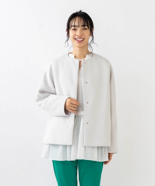 「Sono」 ノーカラーコート 1 グレー系その他 レディース_画像8