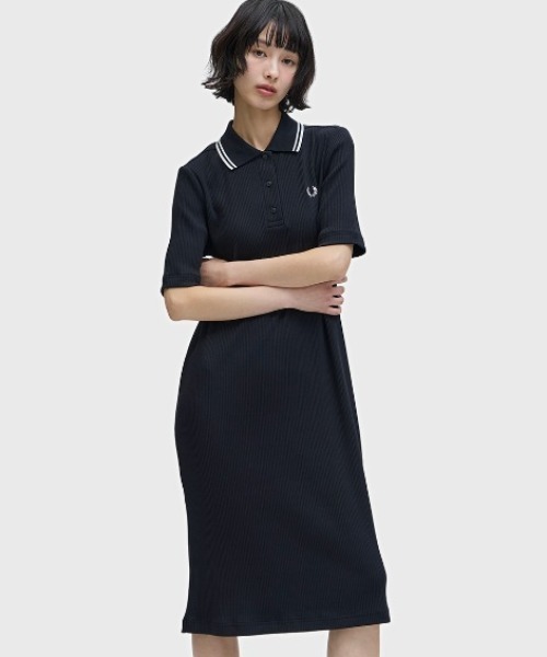 FRED PERRY フレッドペリー　ポロシャツワンピース FRED PERRY（フレッドペリー） ワンピース Textured Metallic Knit