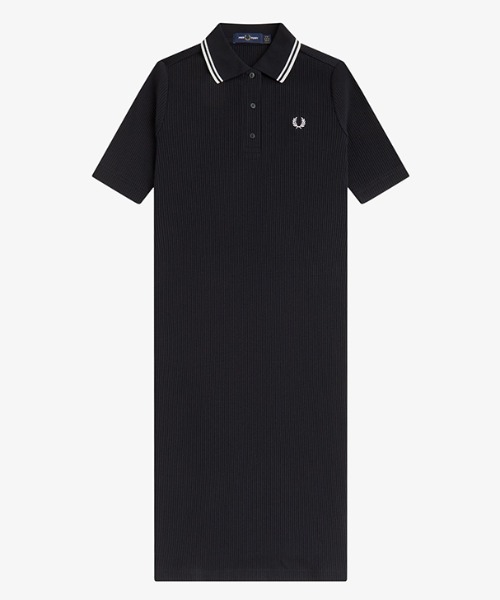 FRED PERRY シャツワンピース ポロシャツ FRED PERRY（フレッドペリー） ワンピース Ribbed Polo Dress／リブ