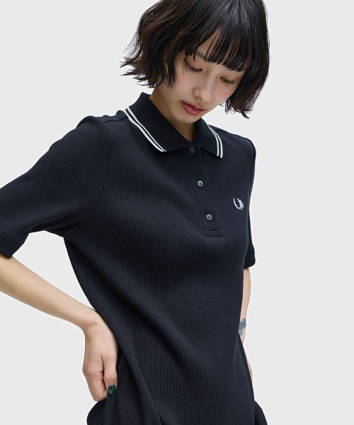 FRED PERRY（フレッドペリー） ワンピース Ribbed Polo Dress／リブ