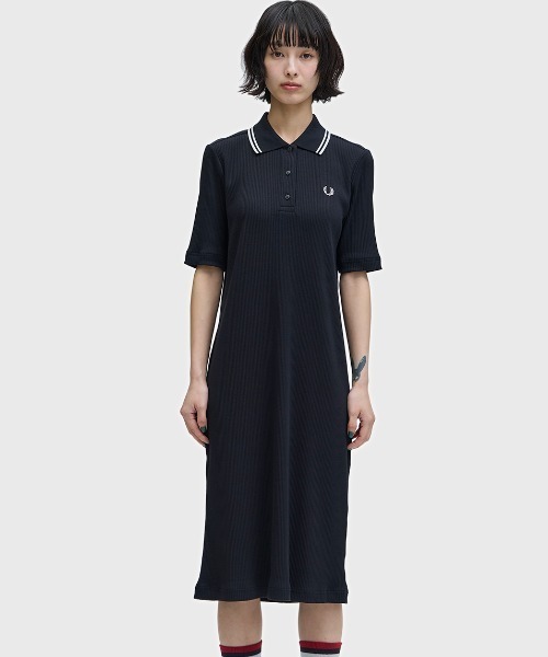 FRED PERRY フレッドペリー　ポロシャツワンピース FRED PERRY（フレッドペリー） ワンピース Ribbed Polo Dress／リブ