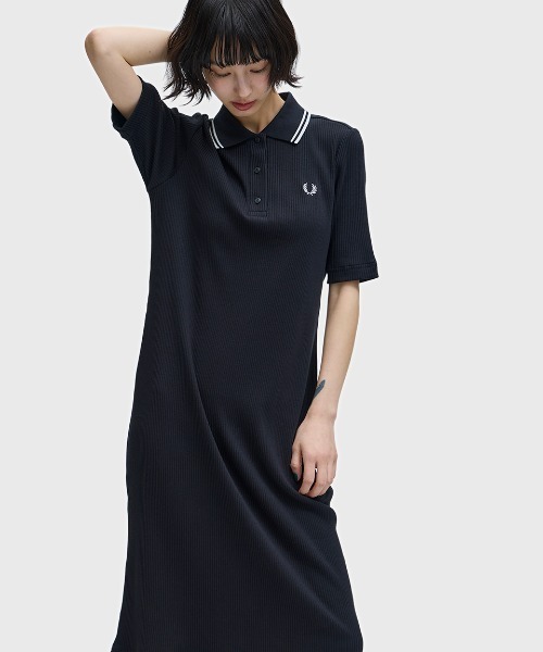 FRED PERRY（フレッドペリー） ワンピース Ribbed Polo Dress／リブ