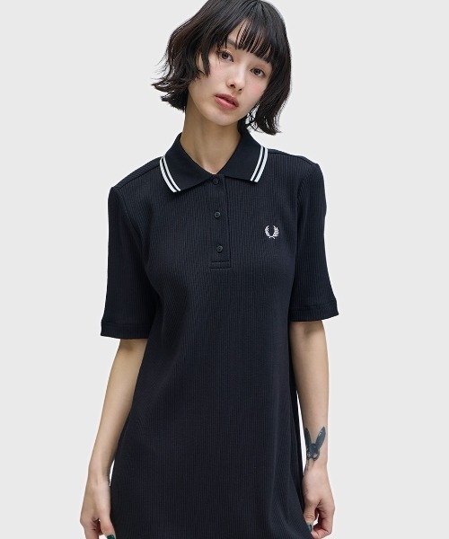 FRED PERRY（フレッドペリー） ワンピース Ribbed Polo Dress／リブ