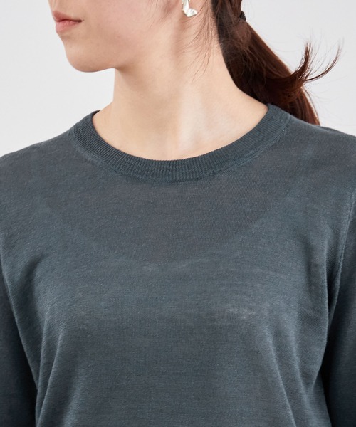 「MADEMOISELLE ROPE'」 長袖ニット 38 ホワイト レディース_画像4