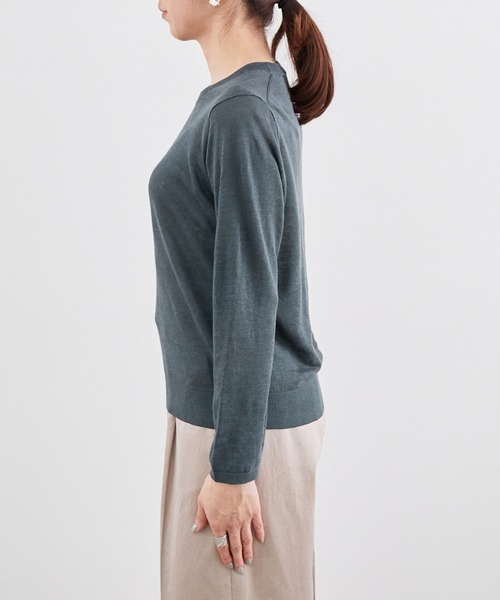 「MADEMOISELLE ROPE'」 長袖ニット 38 ホワイト レディース_画像6