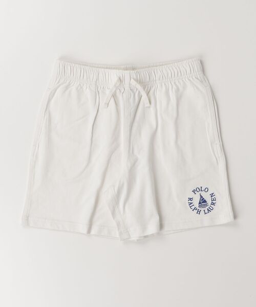 パンツ ロゴ コットン ジャージー ショートパンツ キッズ 子供服 男の子の画像