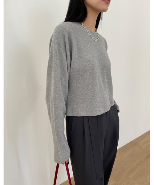 「Didot.showroom」 長袖カットソー FREE ネイビー レディース_画像2