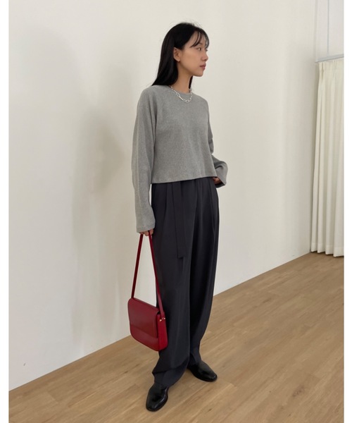 「Didot.showroom」 長袖カットソー FREE ネイビー レディース_画像4