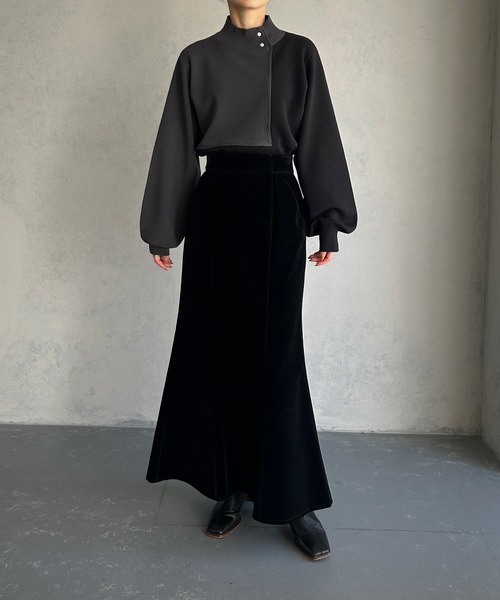 「&g'aime」 長袖ニット FREE チャコールグレー レディース_画像5