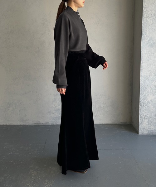 「&g'aime」 長袖ニット FREE チャコールグレー レディース_画像6