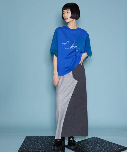 「MARECHAL TERRE」 半袖カットソー MEDIUM ブラック レディース_画像2