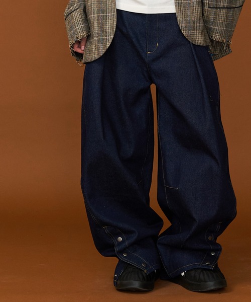 パンツ CURVE PATTERN LOOSE FIT DENIM SeeSew ジーンズ 「UNISEX」DENIM CURVE PANTS/デニムカーブパンツ