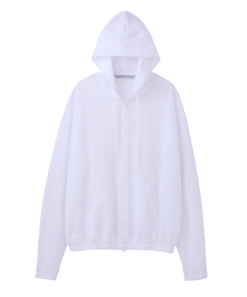 パーカー COTTON MESH ZIP-UP HOODIE メンズの画像