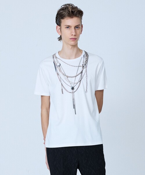 YArKA tシャツ 「YArKA×5351」ネックレス プリント 半袖 Tシャツ