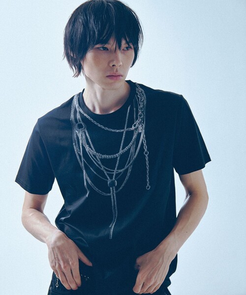 YArKA tシャツ 「YArKA×5351」ネックレス プリント 半袖 Tシャツ