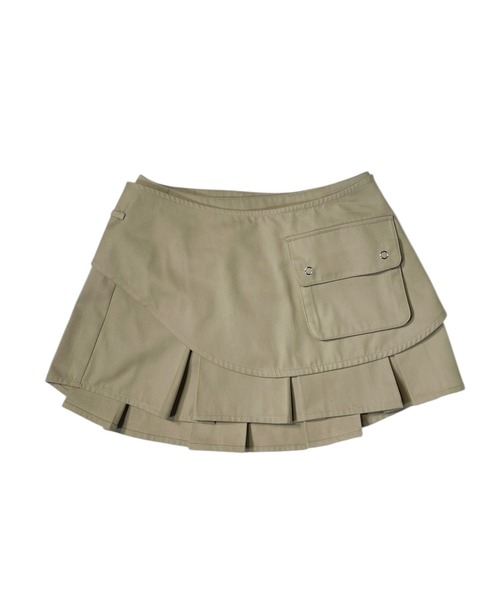 「ACLENT」 ミニスカート MEDIUM ベージュ レディース_画像6