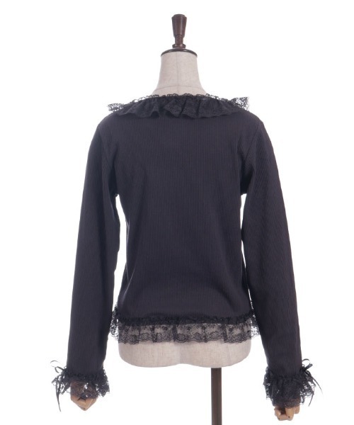 axes femme（アクシーズ ファム） tシャツ ローズボタンフリルトップス