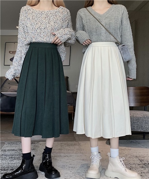 「Dream garden」 「free stylists」プリーツスカート S グリーン レディース_画像9