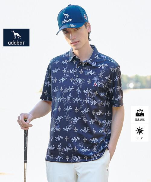 adabat（アダバット） ポロシャツ 半袖 「ADABAT NAVY」吸水速乾/UV