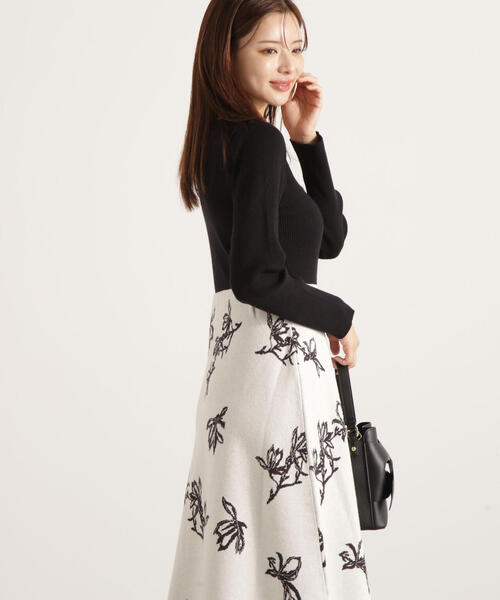 「PROPORTION BODY DRESSING」 ニットワンピース MEDIUM ブラック レディースの画像