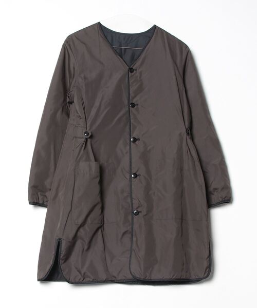 「liflattie ships」 ノーカラーコート SMALL ブラック レディース_画像3