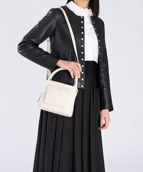 ■新品■未使用■ agnes b. アニエスベー レザー トートバッグ ショルダー 肩掛け レディース ブラック系 AR5267 agnes b.（アニエスベー） トートバッグ レザー 2way トートバッグ