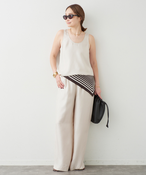 近年♡新品タグ付 ドゥーズィエムクラス シルクリネンノースリーブトップス F Deuxieme Classe（ドゥーズィエムクラス） ブラウス シャツ Si/R