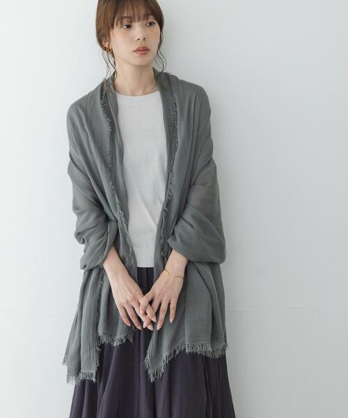 ストーショール　マフラー　レディース　messori 黒　イタリア製　baiya URBAN RESEARCH Sonny Label ストール マフラー イタリア製なめらか