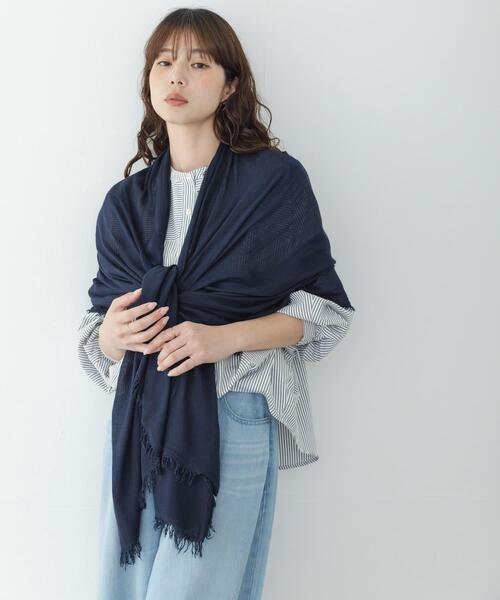 ストーショール　マフラー　レディース　messori 黒　イタリア製　baiya URBAN RESEARCH Sonny Label ストール マフラー イタリア製なめらか