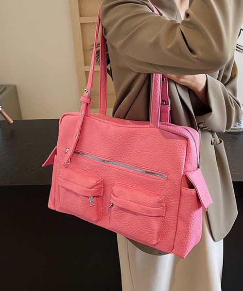 ラシット  バック　2way ショルダー　斜めがけ　新品未使用　タグ付き　ピンク ラシット russet 2Wayショルダーバッグ(SF－007) （Gray/Pink