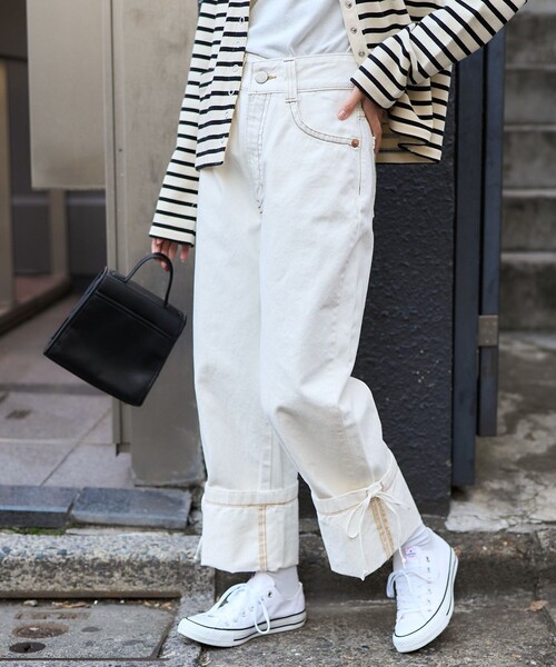 「FREAK'S STORE」 デニムパンツ MEDIUM ホワイト レディース