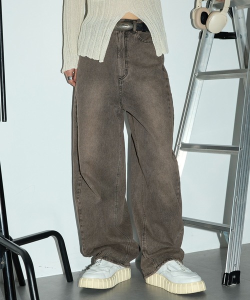「Anchor Smith」 デニムパンツ L ブラック レディース_画像2