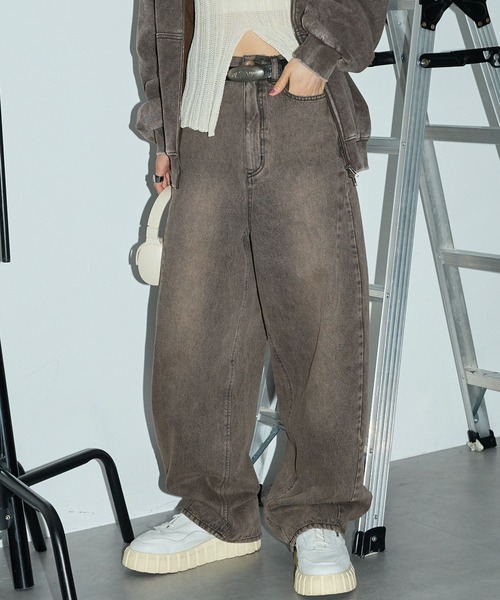 「Anchor Smith」 デニムパンツ L ブラック レディース_画像3