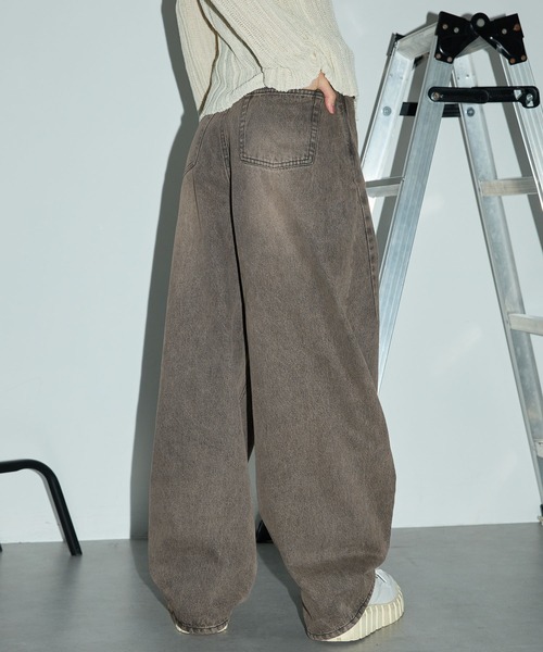 「Anchor Smith」 デニムパンツ L ブラック レディース_画像6