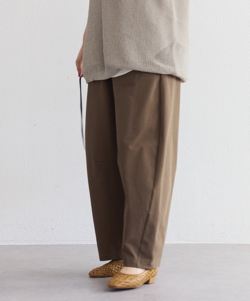 スウェットパンツ ジャージ 接触冷感・抗菌カットソーカーブシルエットパンツ レディースの画像