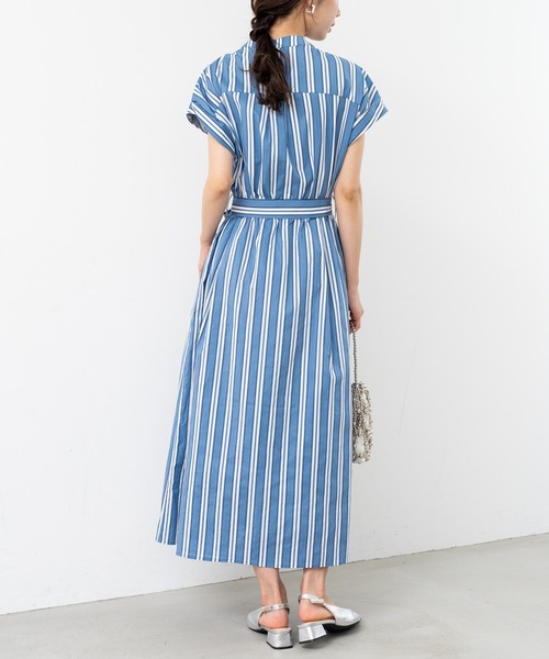 「ANNA LUNA」 半袖ワンピース LARGE ネイビー レディース_画像5