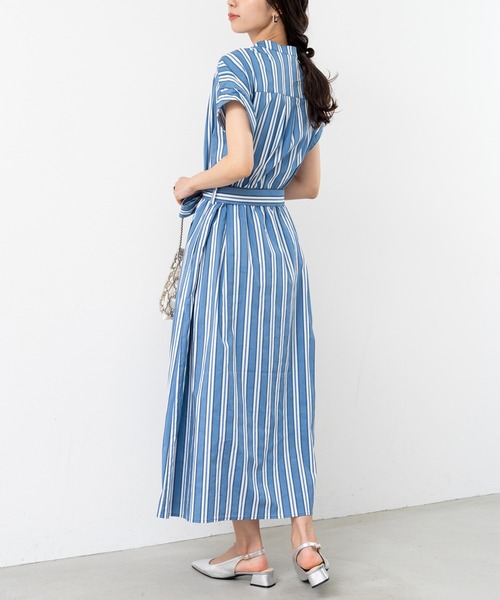 「ANNA LUNA」 半袖ワンピース LARGE ネイビー レディース_画像6
