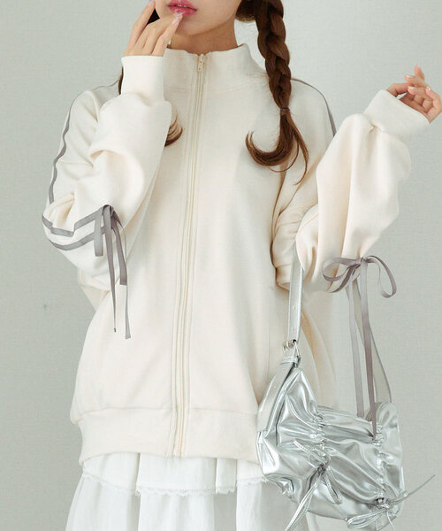 「OLIVE des OLIVE」 スタジャン FREE アイボリー レディース_画像6