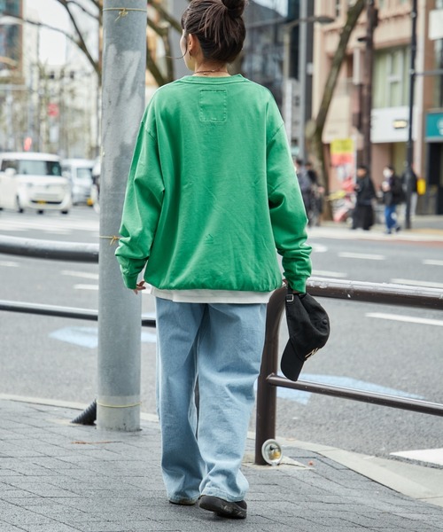 「Franklin Climbing」 スウェットカットソー LARGE グリーン メンズ_画像3