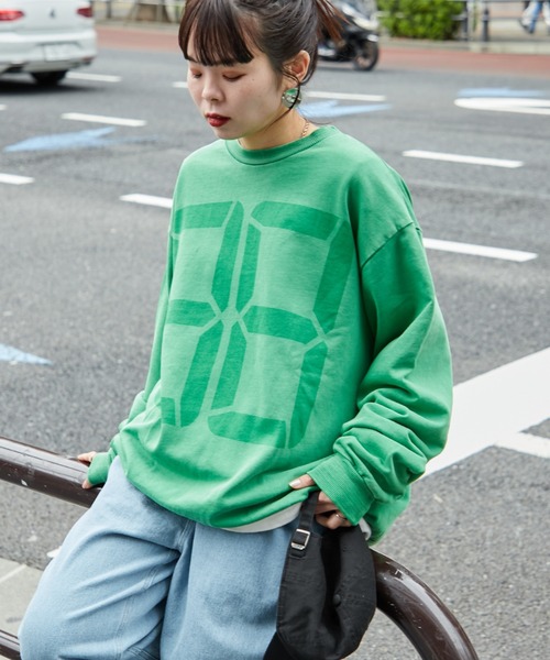 「Franklin Climbing」 スウェットカットソー LARGE グリーン メンズ_画像8