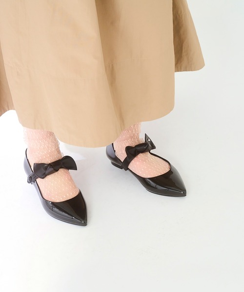 「TEMPERATE」 フラットパンプス 38 ブラック レディース_画像9