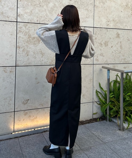 hinari サロペット hinari（ヒナリ） サロペットスカート MEDIUM グリーン レディース
