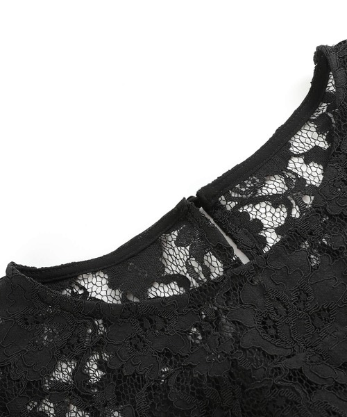 「DRESS PLUS」 7分袖ワンピース L チャコール レディース_画像5