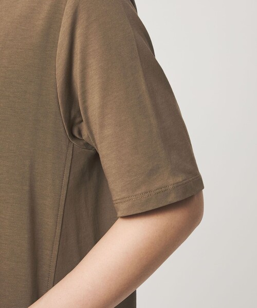 ワンピース 半袖 「WEB限定」「at ease」ヘンリーネック カットソー ワンピース | green label relaxing | 17