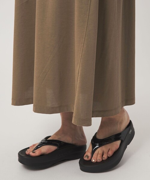 ワンピース 半袖 「WEB限定」「at ease」ヘンリーネック カットソー ワンピース | green label relaxing | 19