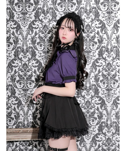 NOEMIE（ノエミー） ブラウス シャツ 半袖 ゴシックリボンスクエア