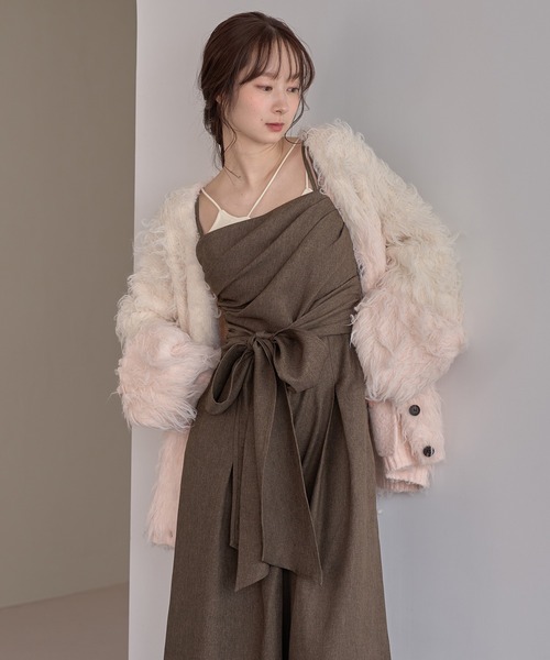 mideal（マイディール） サロペット オーバーオール drape design